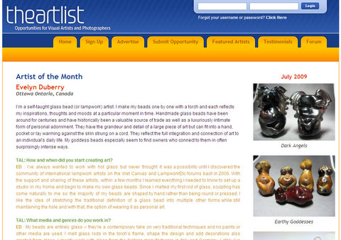 ShebaMakeda - TheArtlist.com July 2009 Artist of the Month